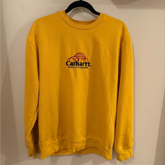 Carhartt WIP Geo Script Sweatshirt 'Popsicle' yellow size L - Picture 5 of 9